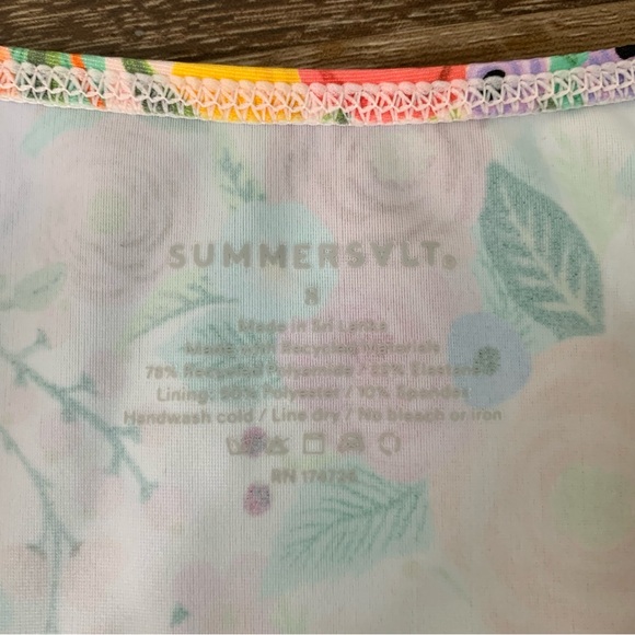 Summersalt X Rifle company pink floral oasis is ruffle bikini set 8 NWT - Picture 4 of 11